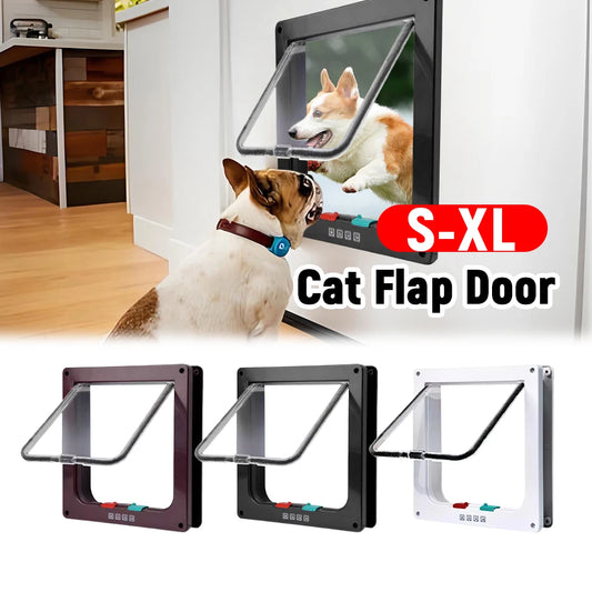 Cat, Dog, Puppy, Outside Door, Security Lock, Safety