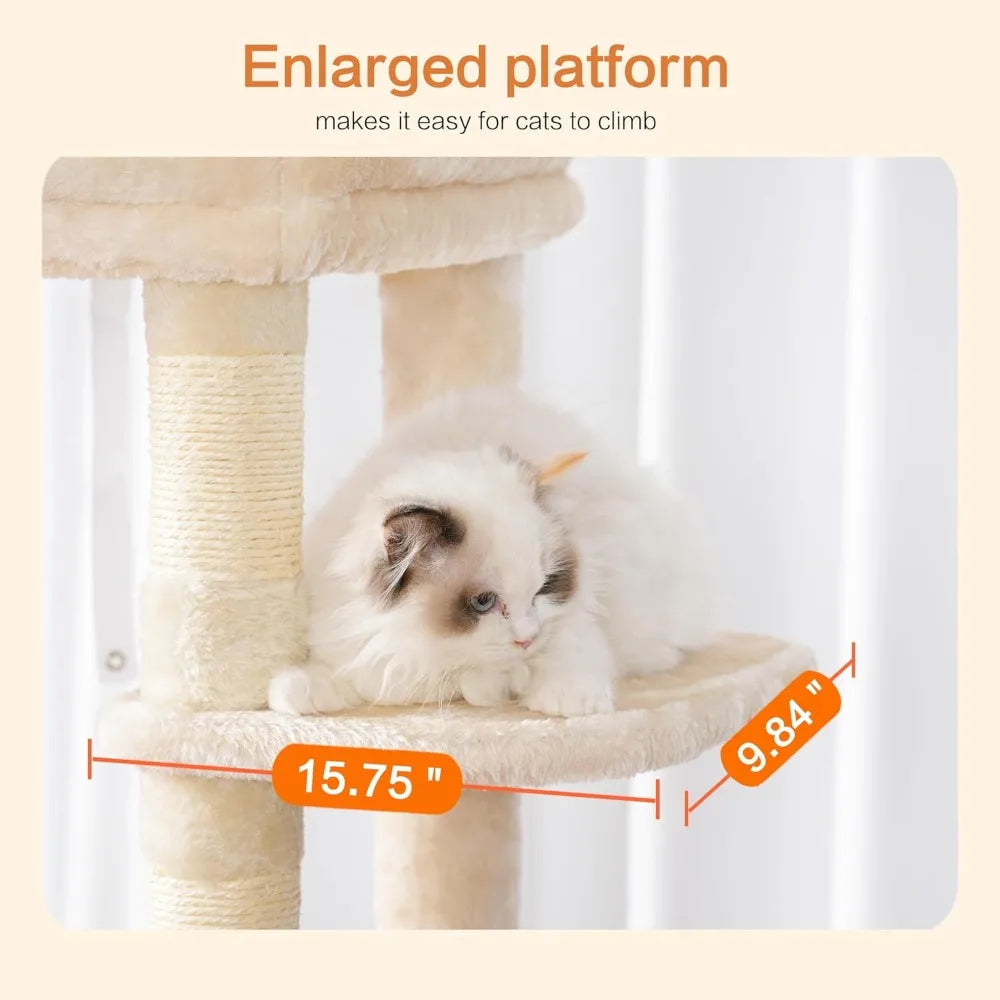 XXL Cat Tower for Indoor Cats, Furniture Condo