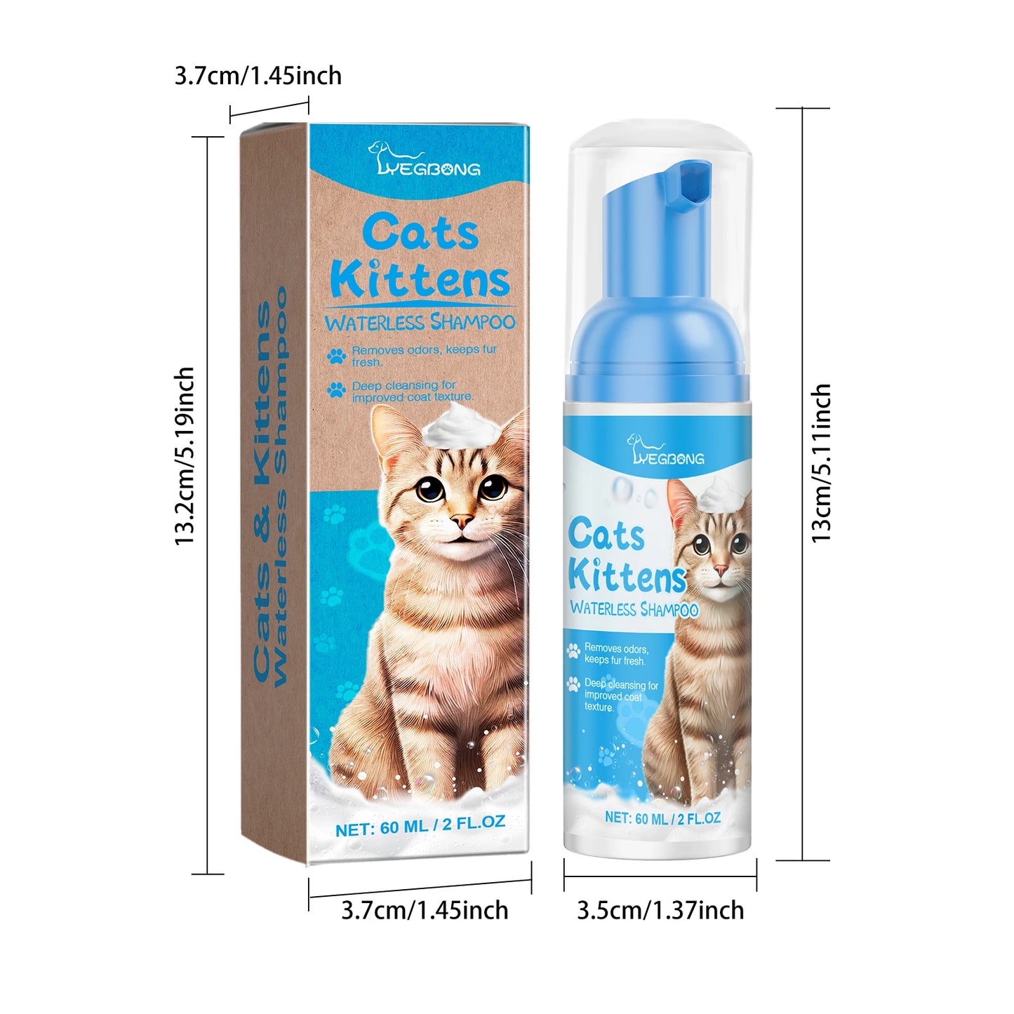 60ML Cat No-Rinse Cleaning Mousse