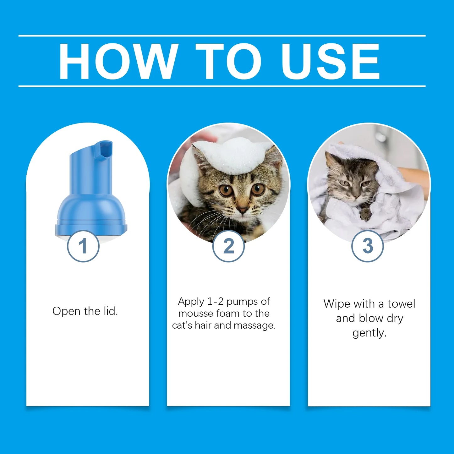 60ML Cat No-Rinse Cleaning Mousse