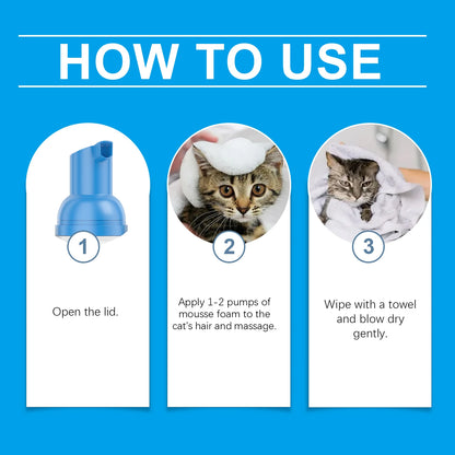 60ML Cat No-Rinse Cleaning Mousse