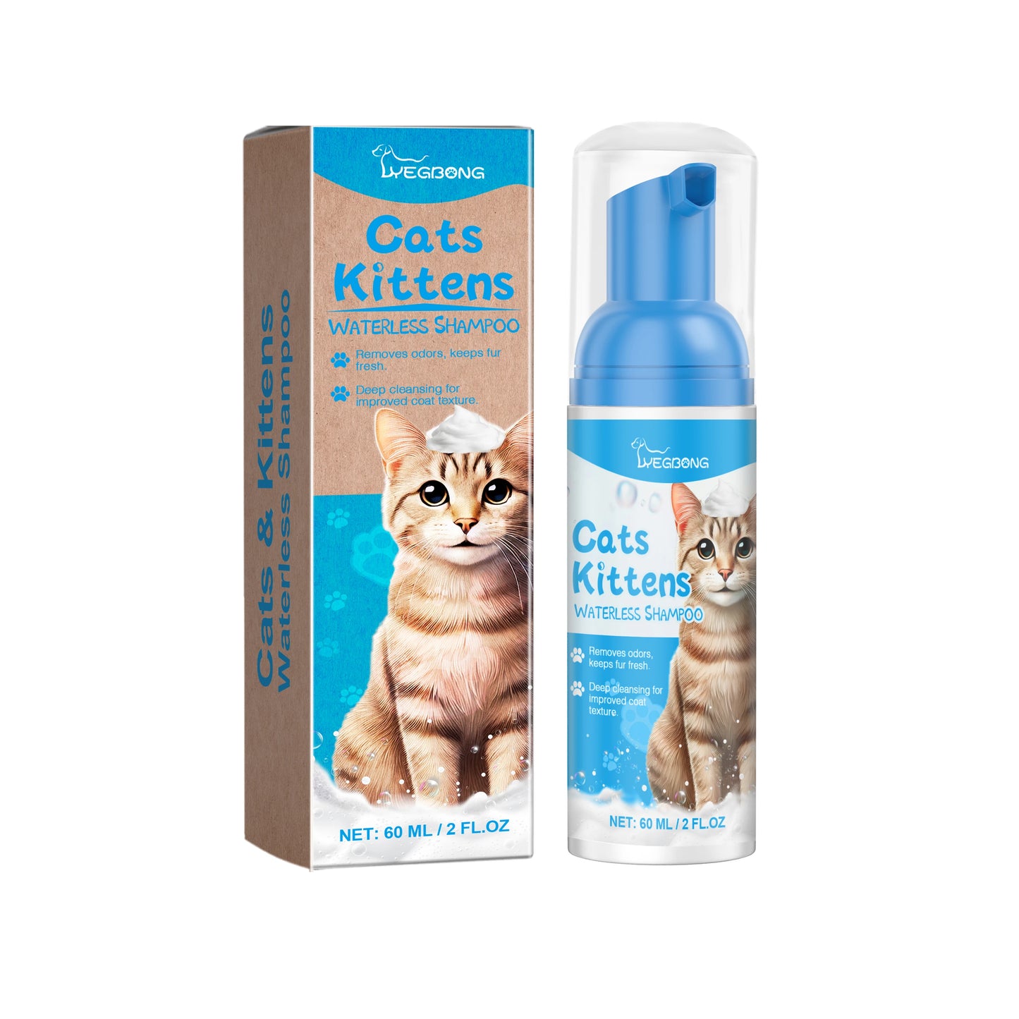60ML Cat No-Rinse Cleaning Mousse