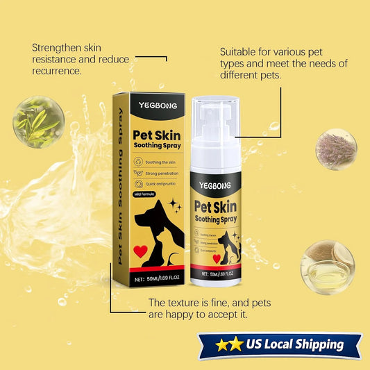 2Pcs Pet Skin Soothing Spray, Itchy Skin Relief