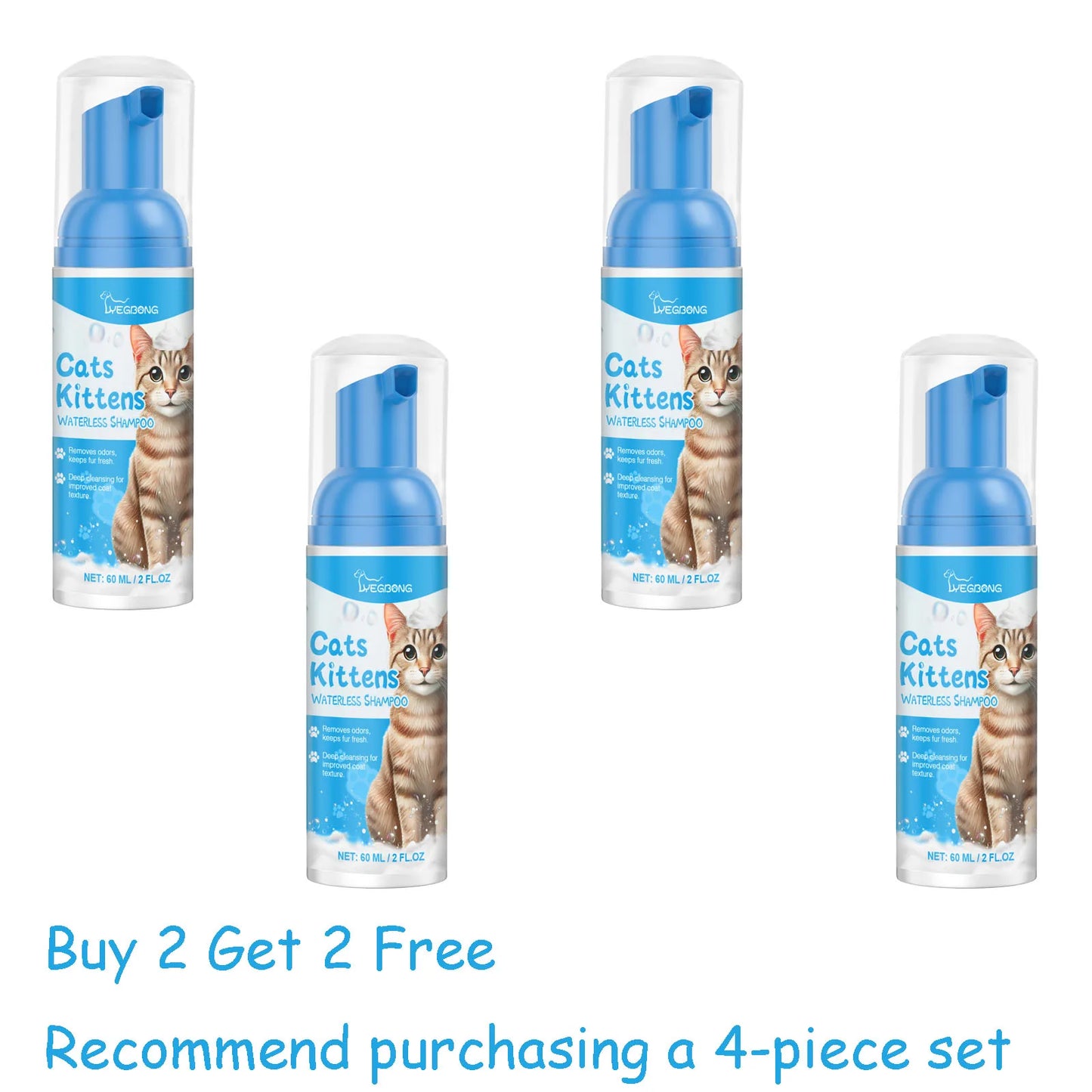 60ML Cat No-Rinse Cleaning Mousse