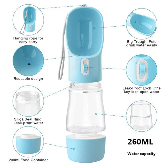 Portable Water, Food, Feeder Bowl For Dogs, Cats