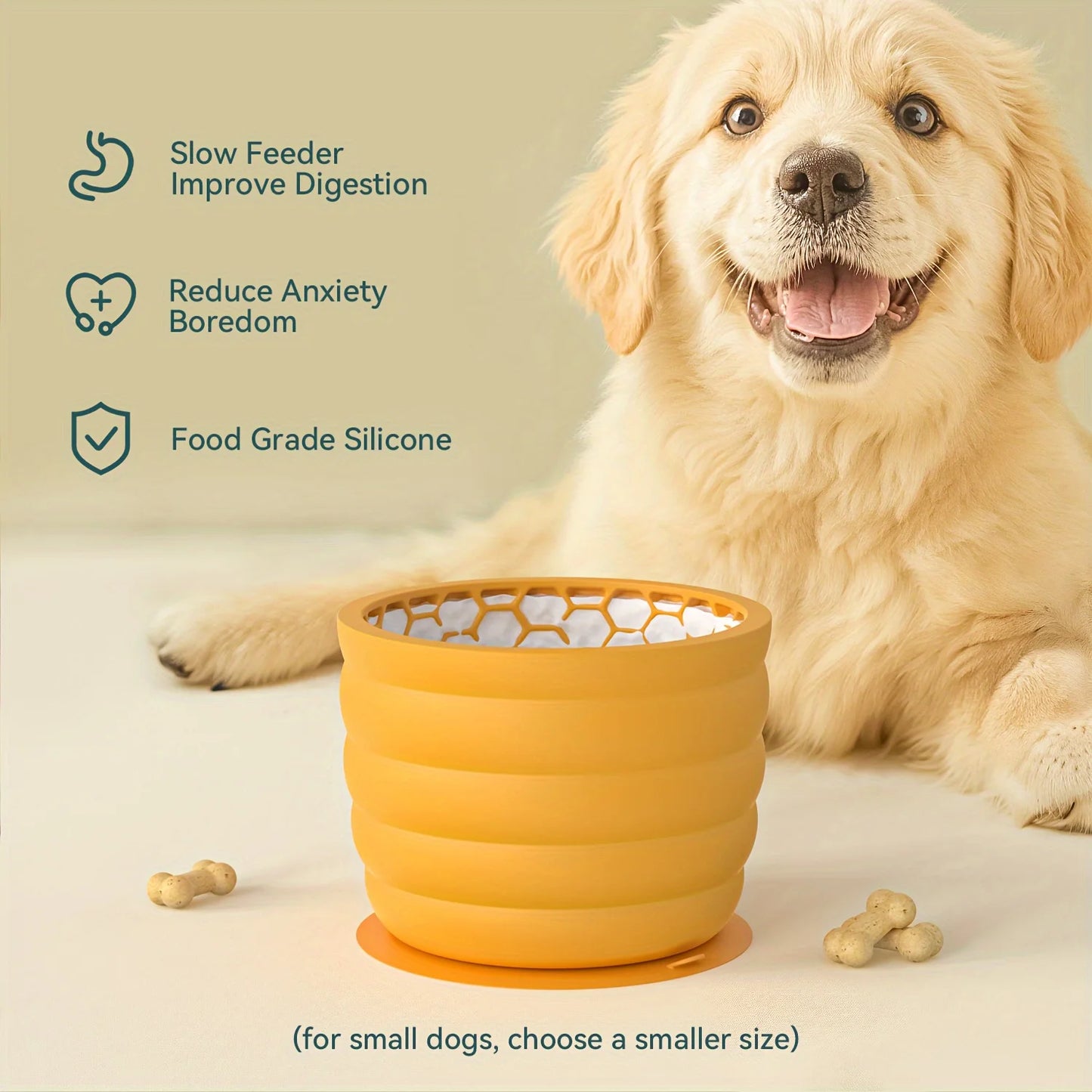 Silicone Slow Feeder Dog Bowl Cup