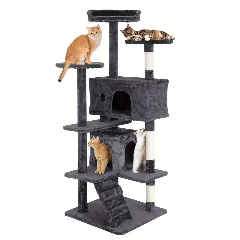 Cat Tree 54/70 Inch Cat Tower Condo