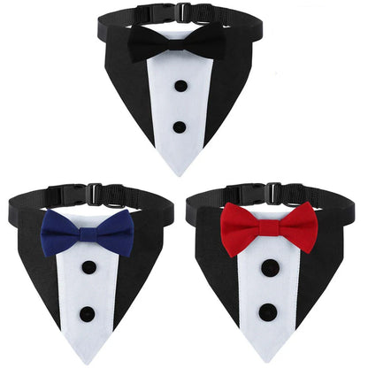 Pet Wedding Suit, Bib, Dog Collar Adjustable