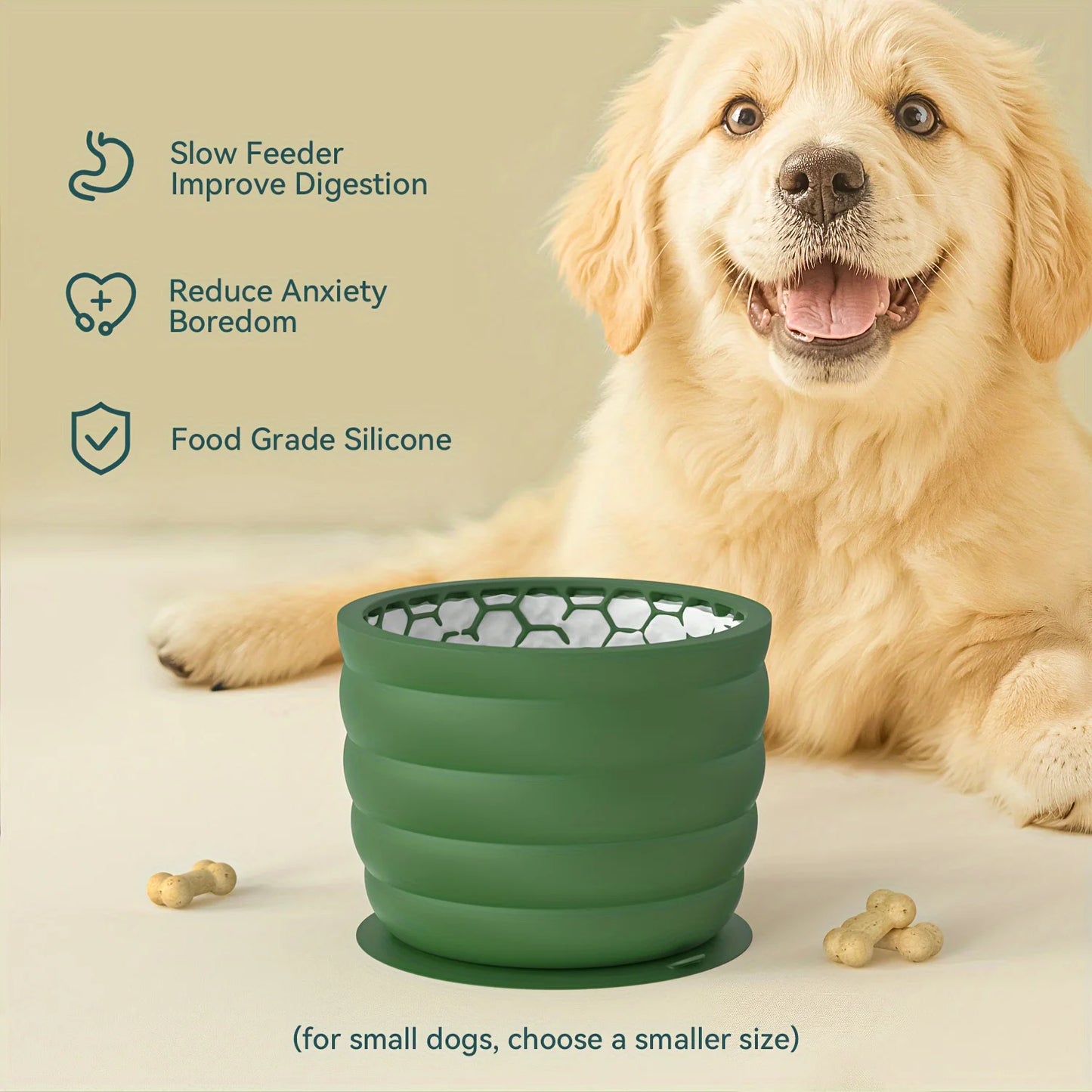 Silicone Slow Feeder Dog Bowl Cup