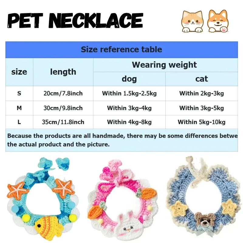 Hand-knitted Decorative Pet Collar