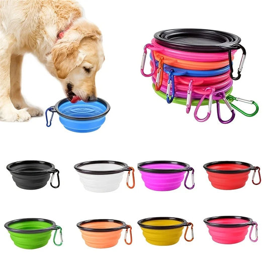 Pet Silicone Collapsible Bowl, Portable, Travel