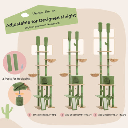 Cactus Cat Tree Floor to Ceiling Tower