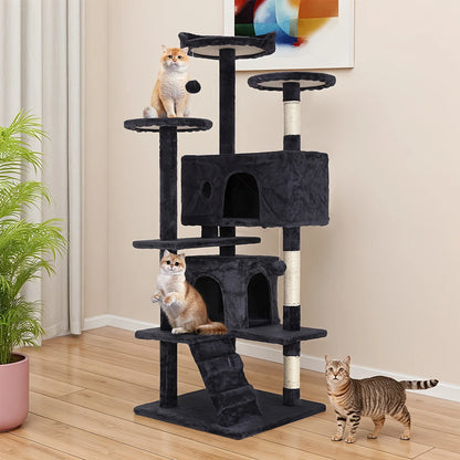 Cat Tree 54/70 Inch Cat Tower Condo