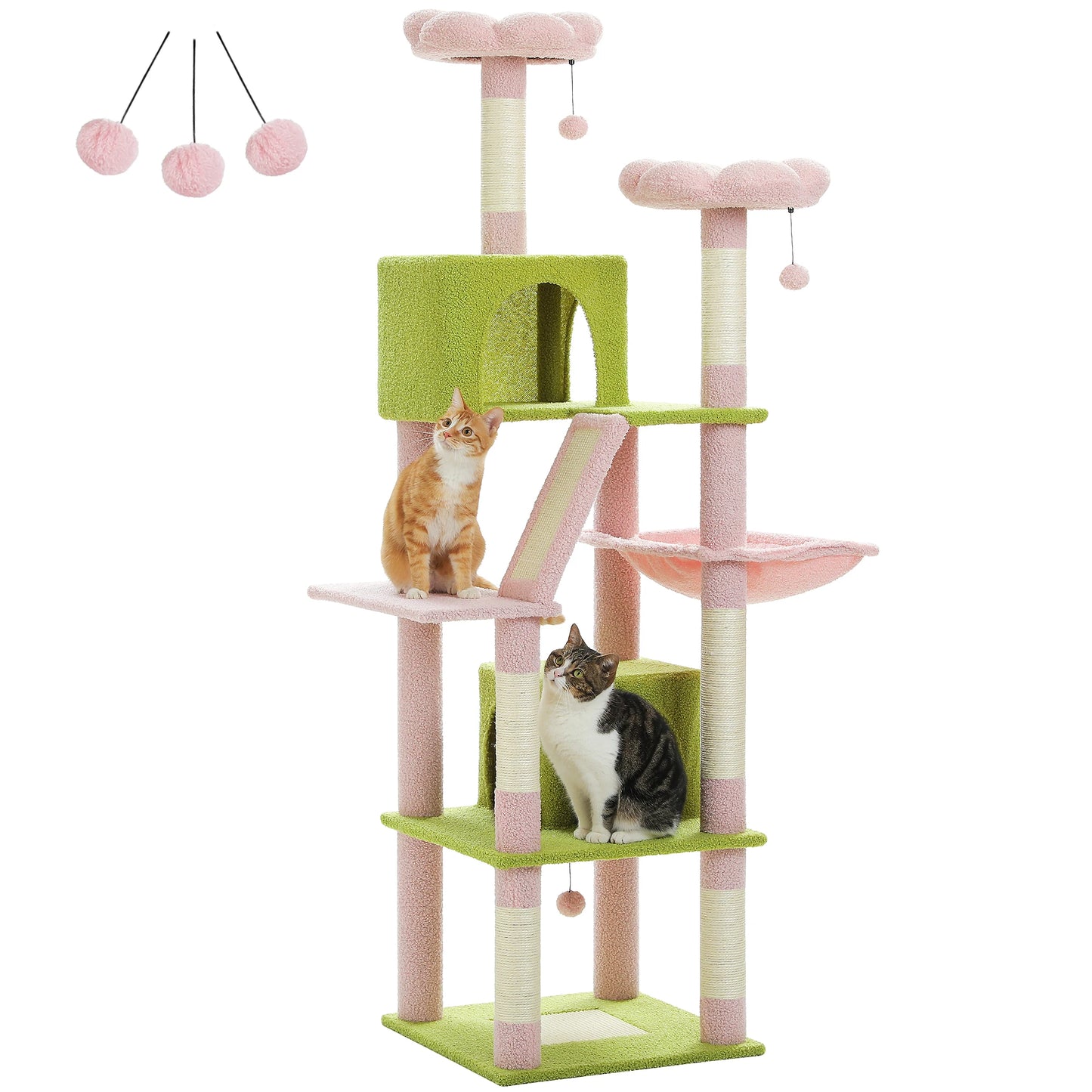 Multi-Level Plush Cat Condo, Scratching Posts, etc.