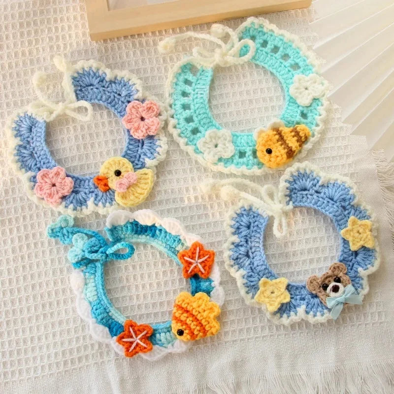 Hand-knitted Decorative Pet Collar
