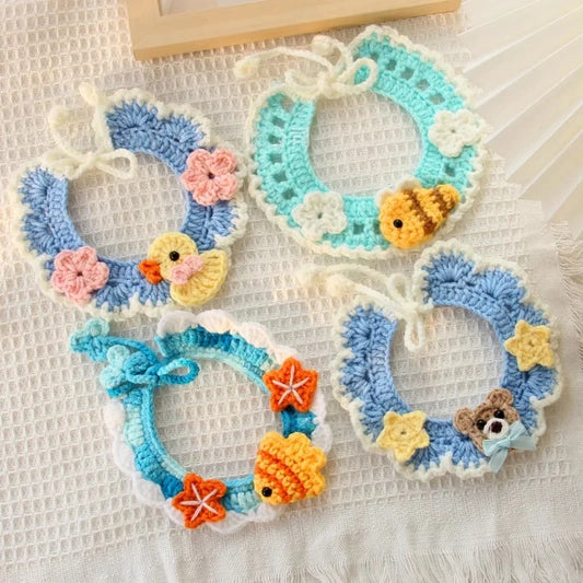 Hand-knitted Decorative Pet Collar