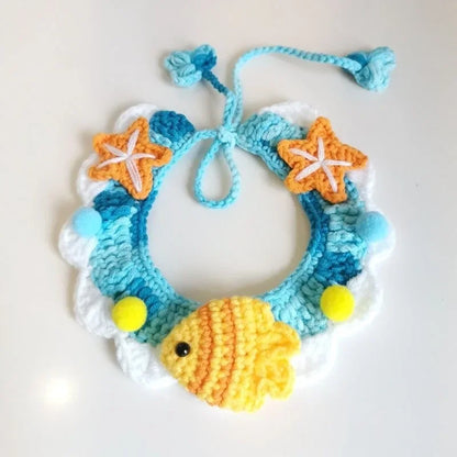 Hand-knitted Decorative Pet Collar