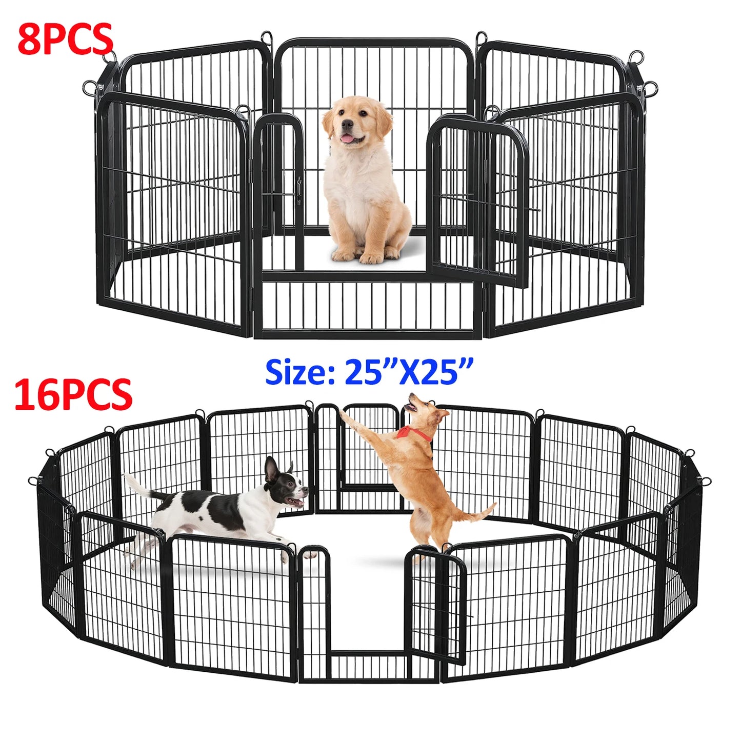 Outdoor/Indoor Foldable Metal Pet Fence
