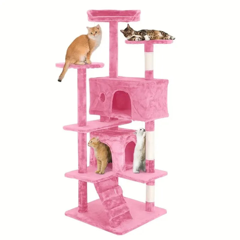 Cat Tree 54/70 Inch Cat Tower Condo
