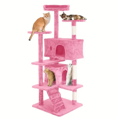 Cat Tree 54/70 Inch Cat Tower Condo