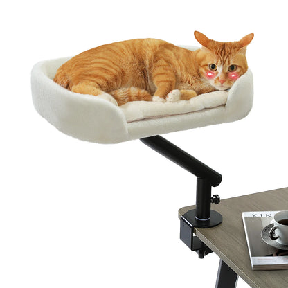 Cat Desk Bed, 360° Rotatable, Adjustable
