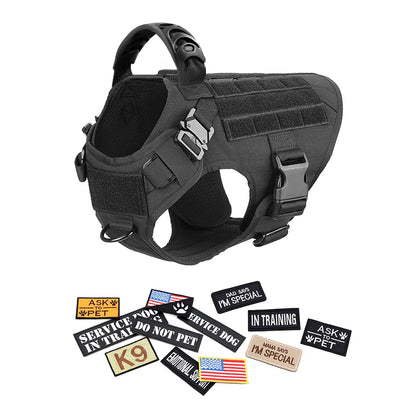 Military Large Dog Harness Collar, Leash Bags, Training Vests