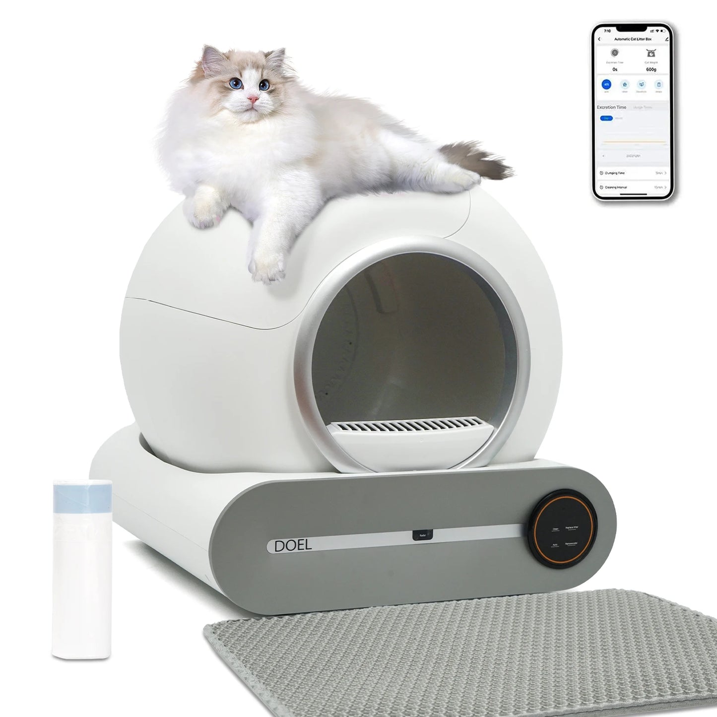 Self Cleaning, 65L Automatic Cat Litter Box