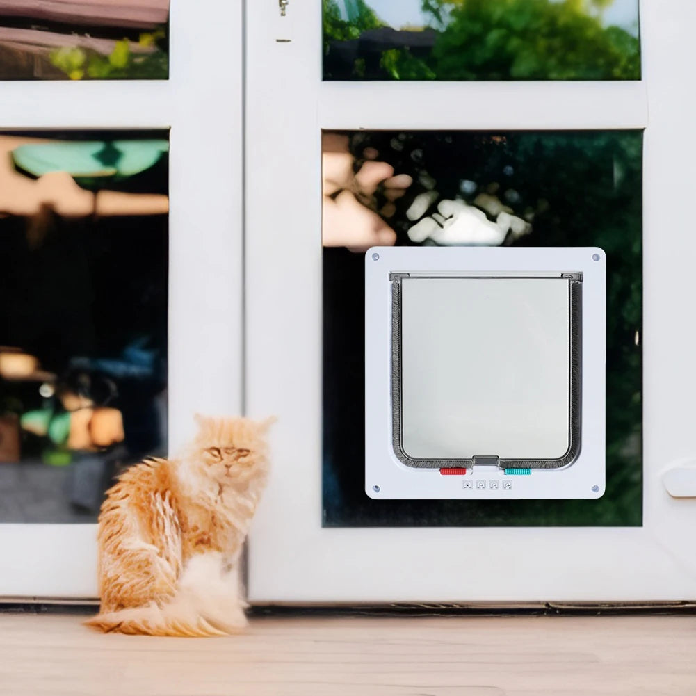 Cat, Dog, Puppy, Outside Door, Security Lock, Safety