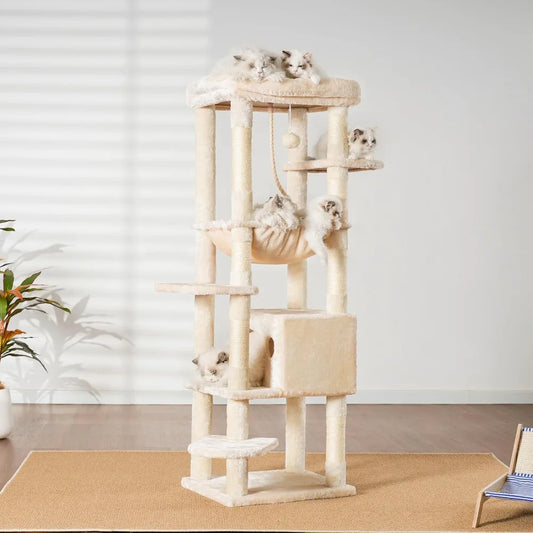 XXL Cat Tower for Indoor Cats, Furniture Condo