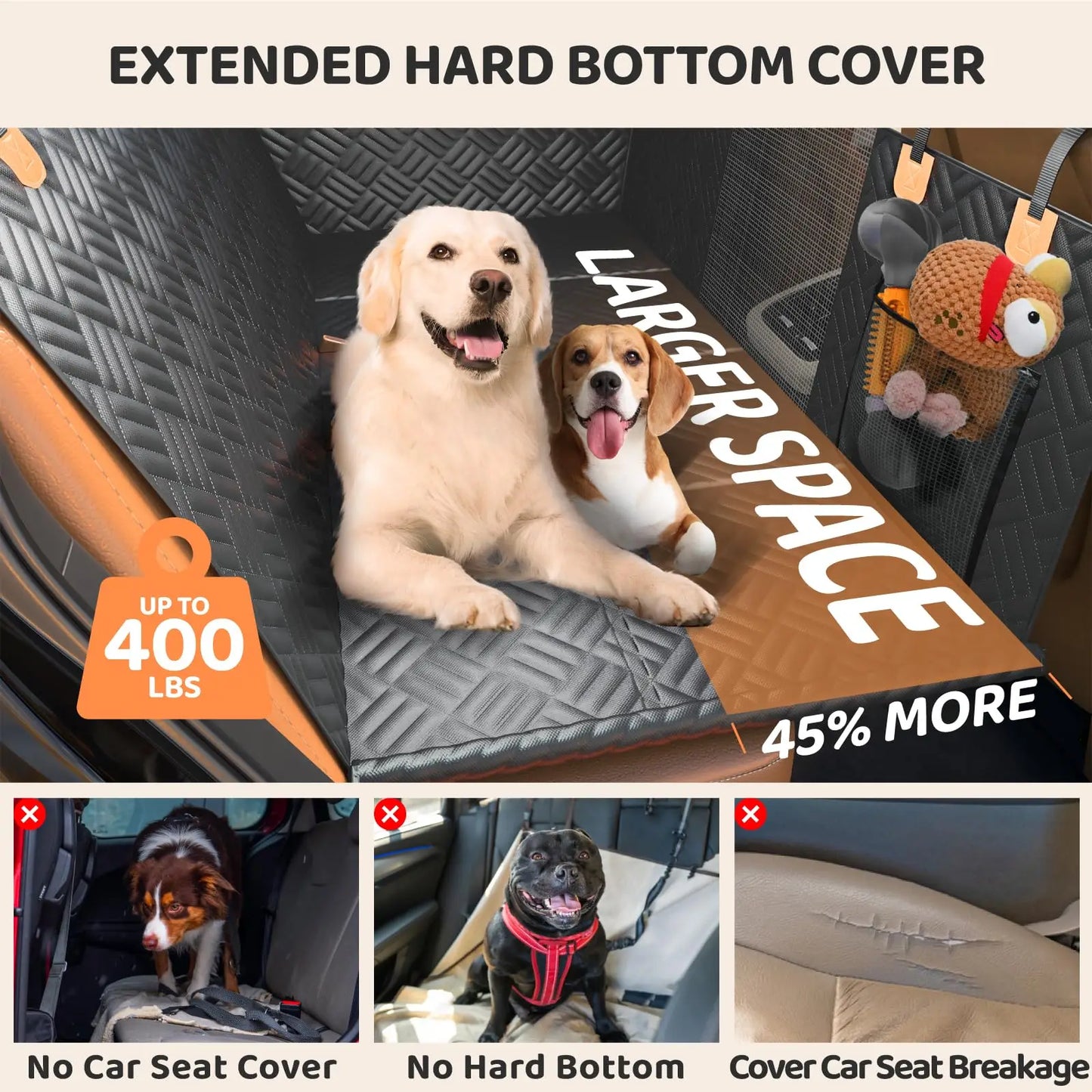 Rear Seat Dog Seat Cover, Up To 400 Pounds