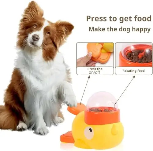 Pet Slow Food Bowl, Duck Dog Snack Dispenser