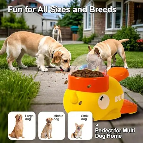 Pet Slow Food Bowl, Duck Dog Snack Dispenser