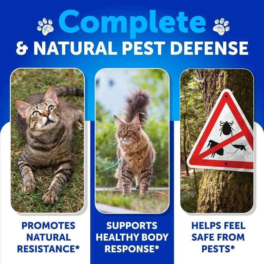 Flea Treatment for Cats, Natural Flea/Tick Prevention Supplement
