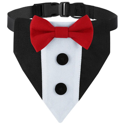 Pet Wedding Suit, Bib, Dog Collar Adjustable