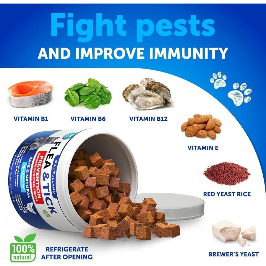 Flea Treatment for Cats, Natural Flea/Tick Prevention Supplement