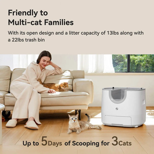 Automatic Smart Cat Litter Box, Self-Cleaning