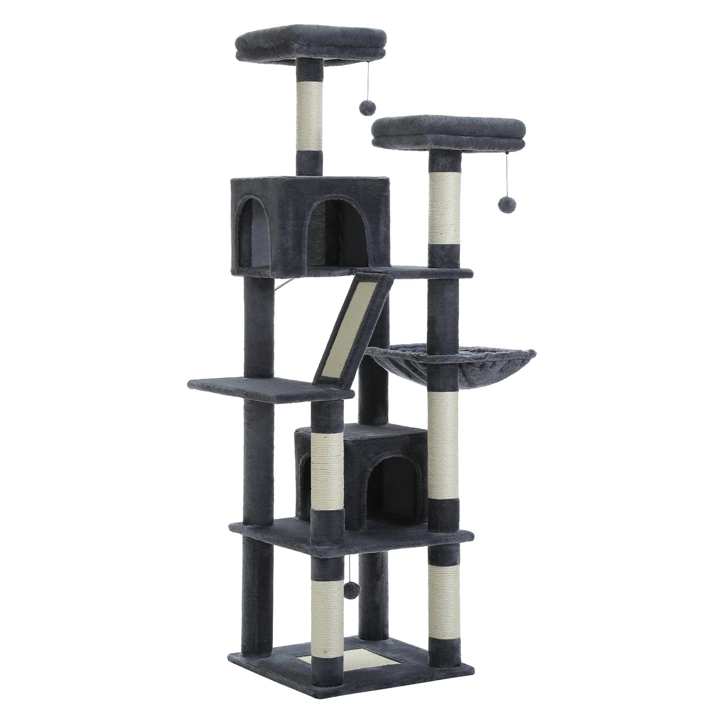 Multi-Level Plush Cat Condo, Scratching Posts, etc.