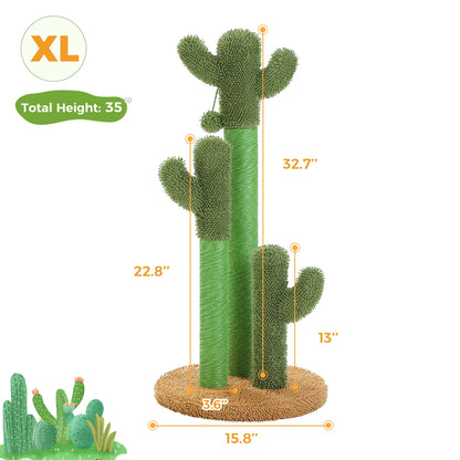 Cactus Cat Tree, Large Condo, Hammock, Dangling Ball, More