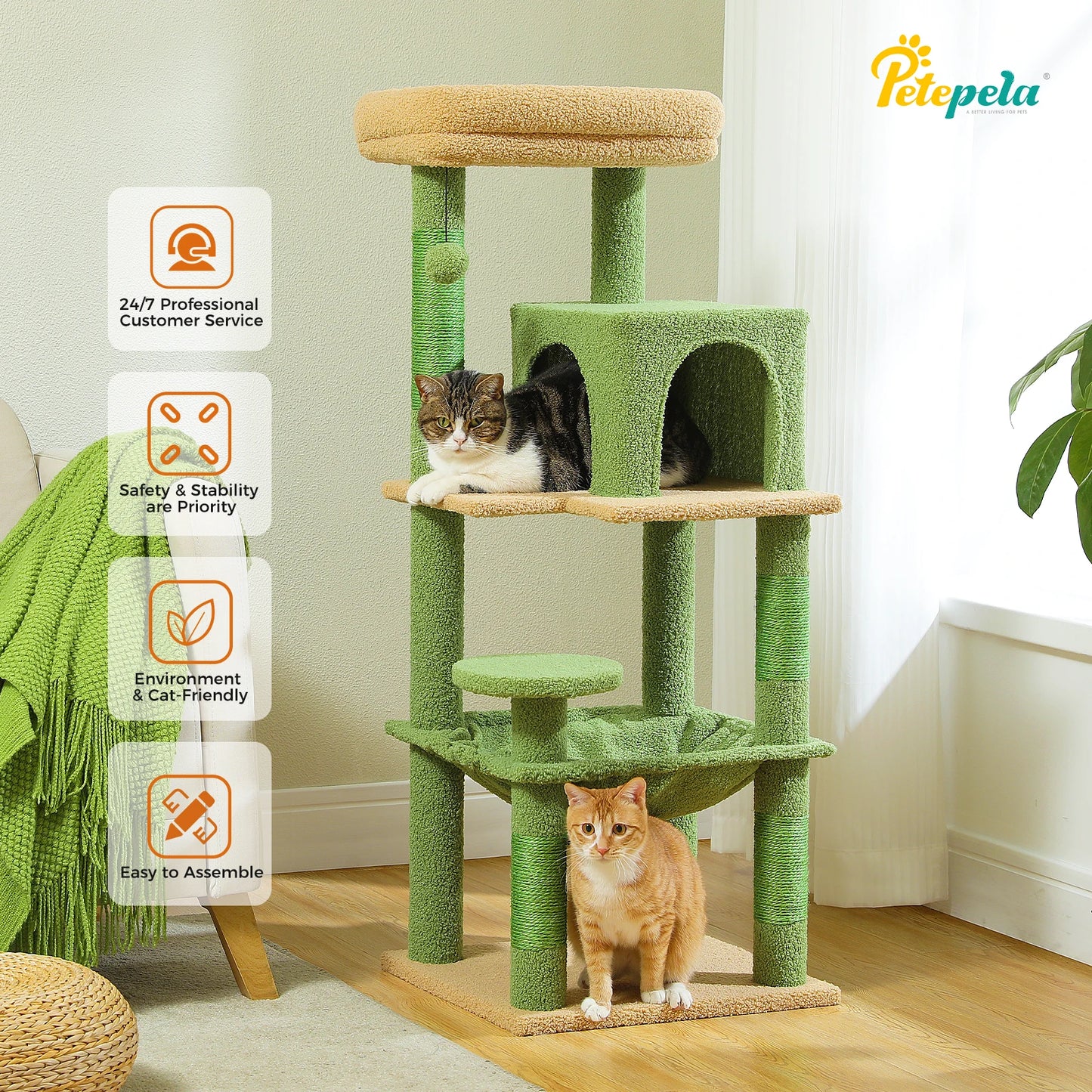 5-Level Cat Tower for Large Cats