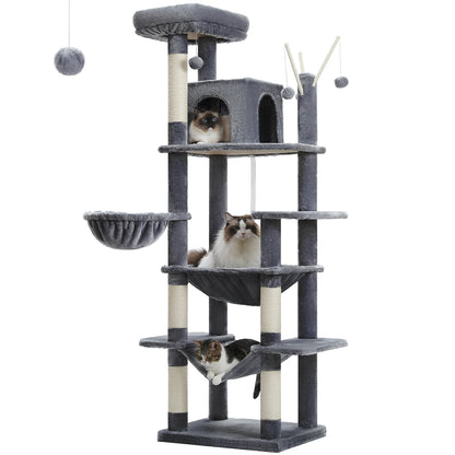 Multi-Level Plush Cat Condo, Scratching Posts, etc.
