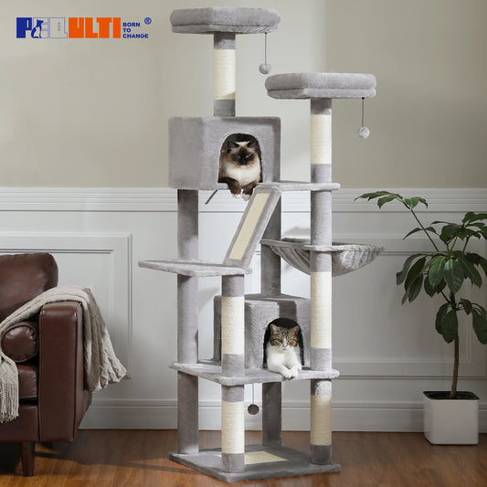 Multi-Level Plush Cat Condo, Scratching Posts, etc.