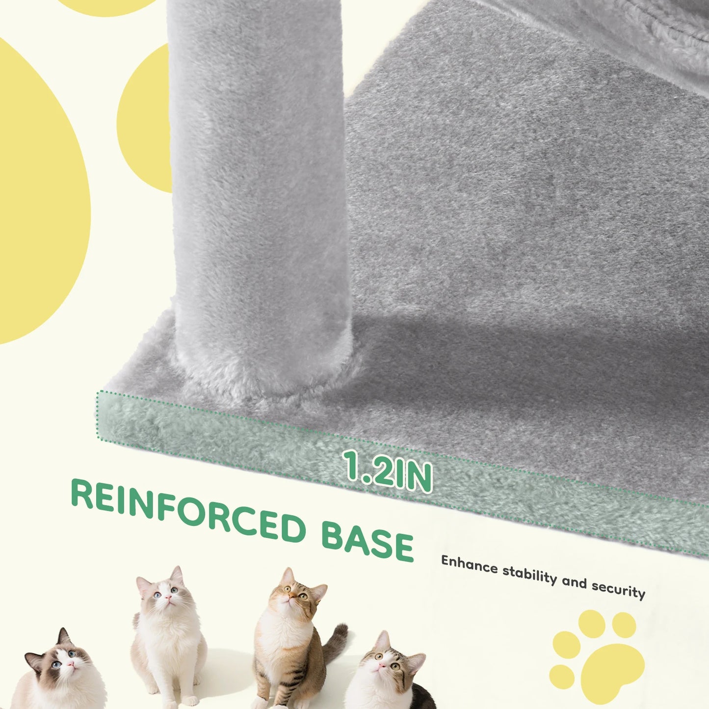 44" Cat Tree, Tall Multi-Cat Climbing Tower, Much More
