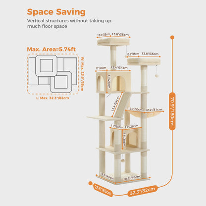 Multi-Level Plush Cat Condo, Scratching Posts, etc.