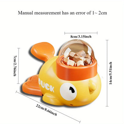 Pet Slow Food Bowl, Duck Dog Snack Dispenser