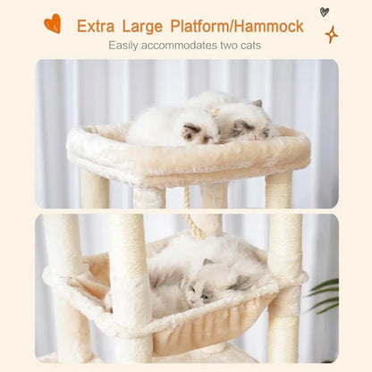 XXL Cat Tower for Indoor Cats, Furniture Condo