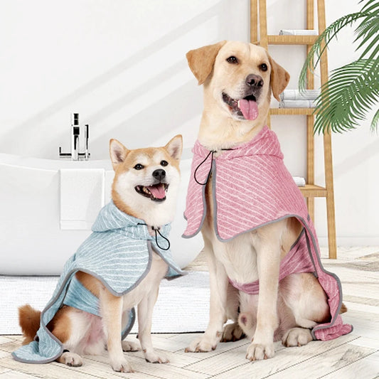 Soft Adjustable Absorbent Pet Bath Robe