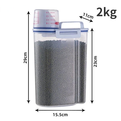 1.5kg/2kg Dog, Plastic Storage Tank, Measuring Cup