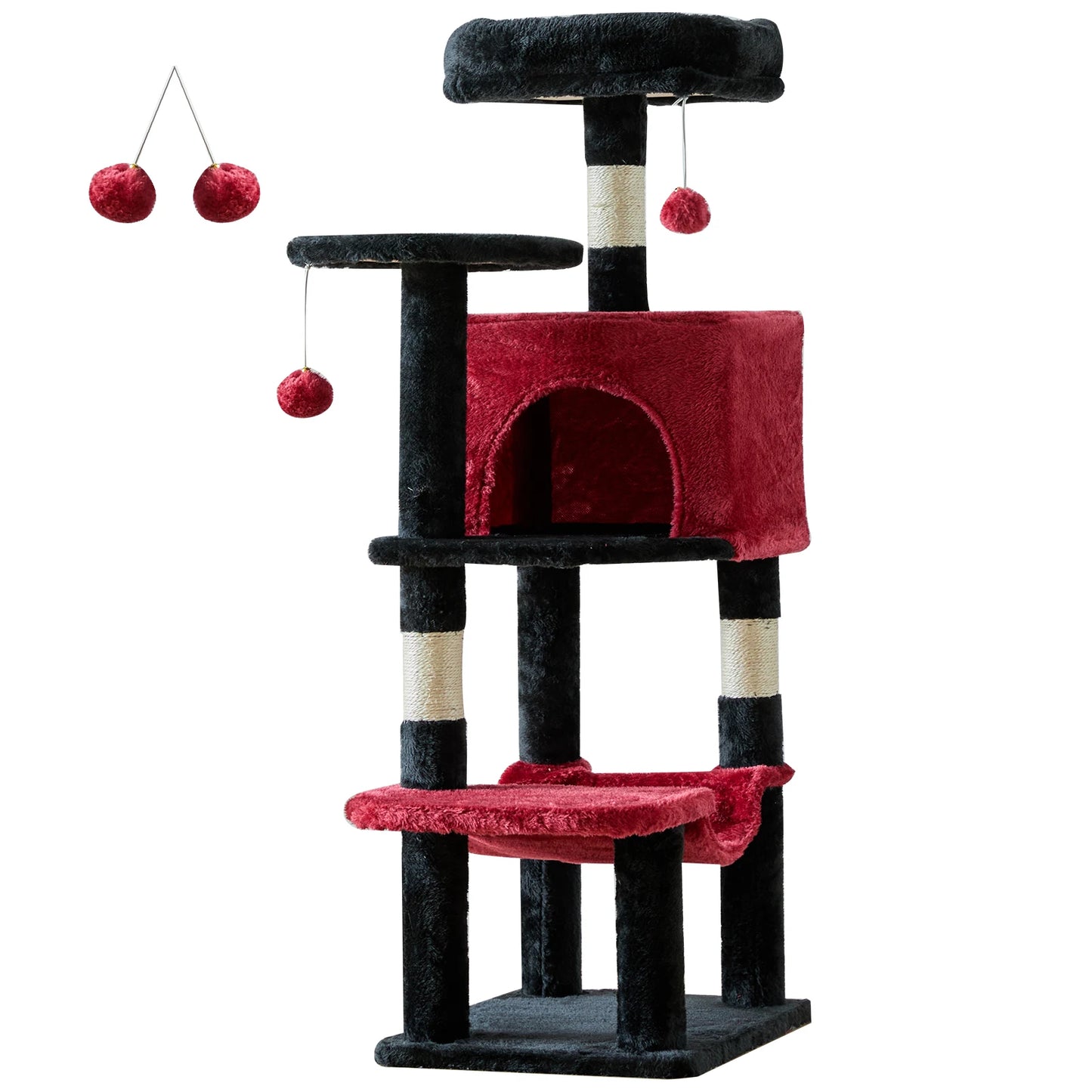 44" Cat Tree, Tall Multi-Cat Climbing Tower, Much More
