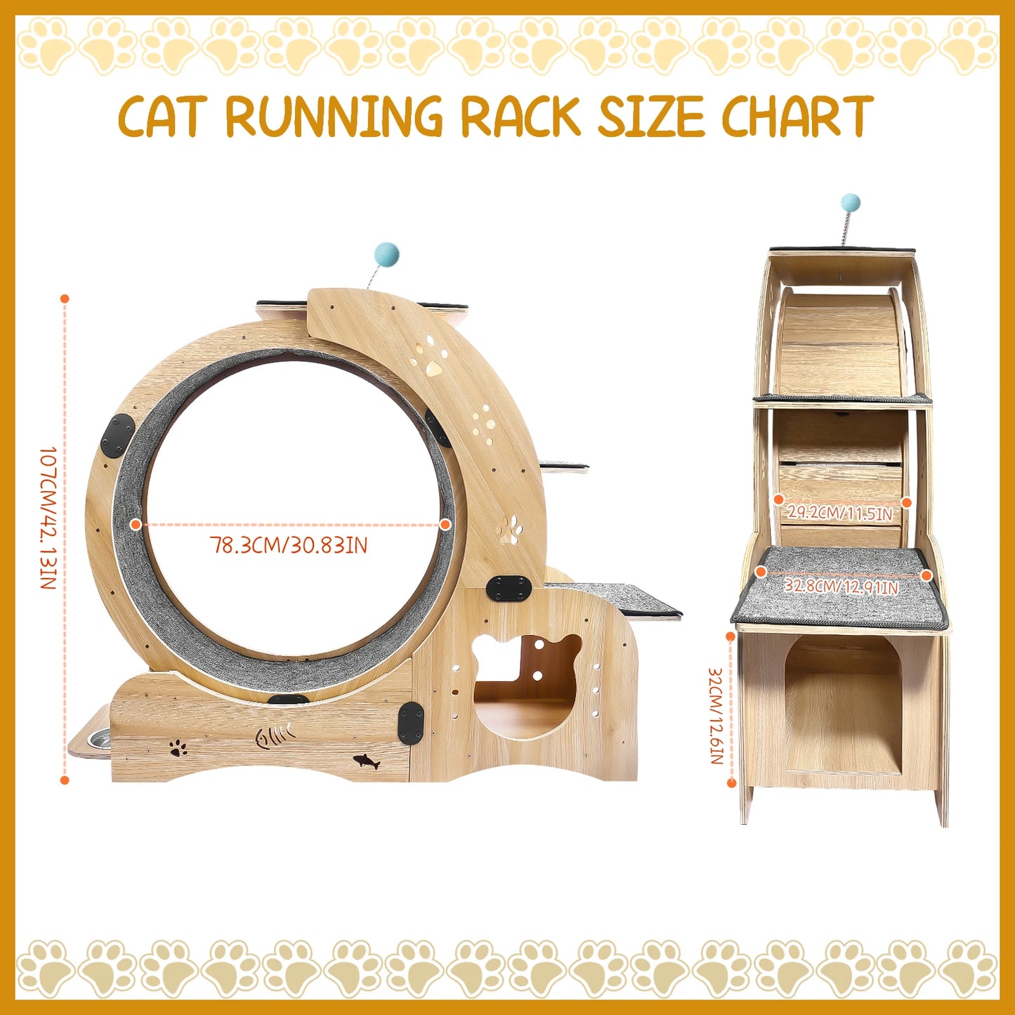 4 In 1 Cat Treadmill With Climbing Ladders and More!