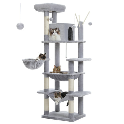 Multi-Level Plush Cat Condo, Scratching Posts, etc.